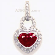 2.03 ct Burma Ruby and Diamond Pendant