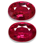 2.30 ct Matched Pair of Burma Rubies