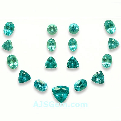 Apatite set - 21.82 carats